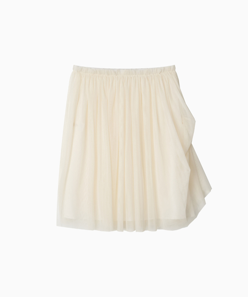 OHESHIO（オヘシオ）の「SHEER DRAPE BANDING SKIRT, IVORY（スカート・レディース・その他・FREE）」の6枚目の写真