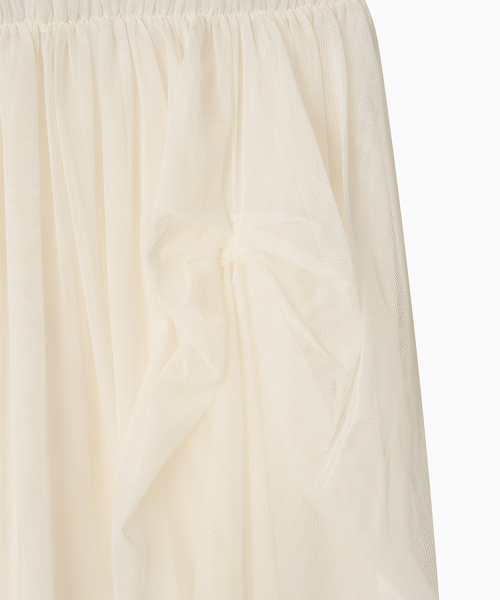OHESHIO（オヘシオ）の「SHEER DRAPE BANDING SKIRT, IVORY（スカート・レディース・その他・FREE）」の7枚目の写真