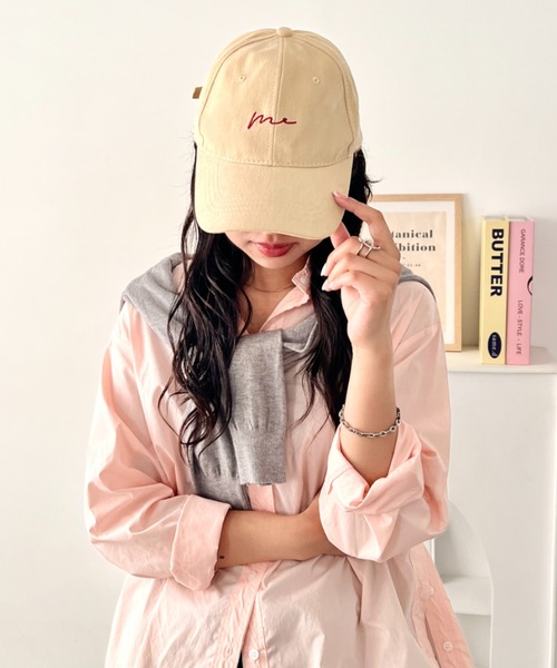 wears(ウェアーズ)の「フロント刺繍ロゴキャップ(キャップ・レディース・アイボリー/ブラウン/グレー/ベージュ/ブラック/レッド/ネイビー・FREE)」の5枚目の写真