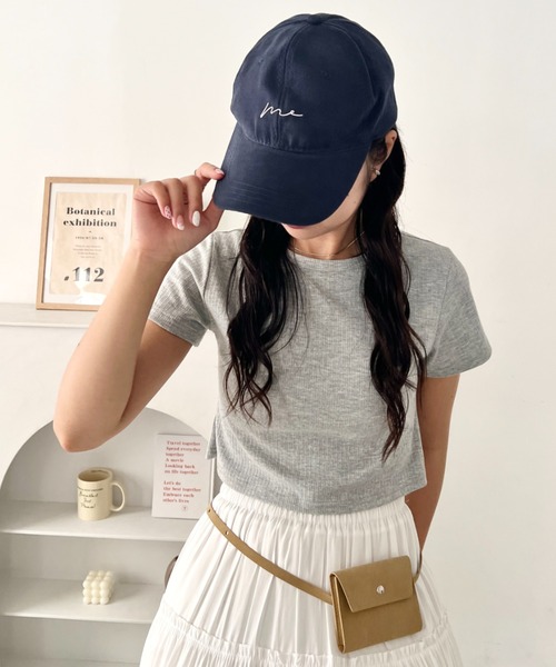 wears(ウェアーズ)の「フロント刺繍ロゴキャップ(キャップ・レディース・アイボリー/ブラウン/グレー/ベージュ/ブラック/レッド/ネイビー・FREE)」の6枚目の写真