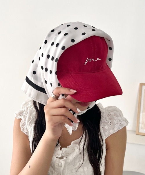 wears(ウェアーズ)の「フロント刺繍ロゴキャップ(キャップ・レディース・アイボリー/ブラウン/グレー/ベージュ/ブラック/レッド/ネイビー・FREE)」の7枚目の写真