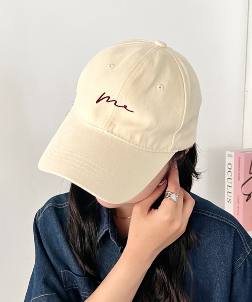 wears(ウェアーズ)の「フロント刺繍ロゴキャップ(キャップ・レディース・アイボリー/ブラウン/グレー/ベージュ/ブラック/レッド/ネイビー・FREE)」の2枚目の写真