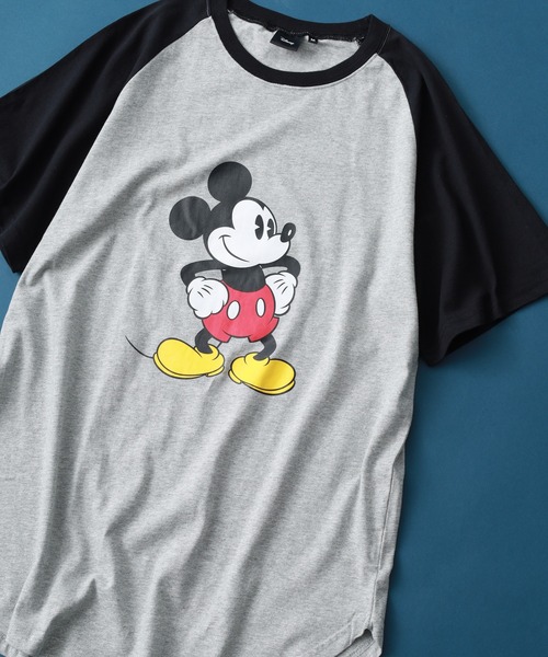 MICKEY MOUSE(ミッキーマウス)の「MICKEY MOUSE ミッキー ラグラン T 半袖(Tシャツ/カットソー・メンズ・ベージュ×ブラック/グレー系1/グレー系/ホワイト系その他/ホワイト系その他2/ホワイト系その他3/ホワイト系その他4/ベージュ系その他・L/XL/M)」の5枚目の写真