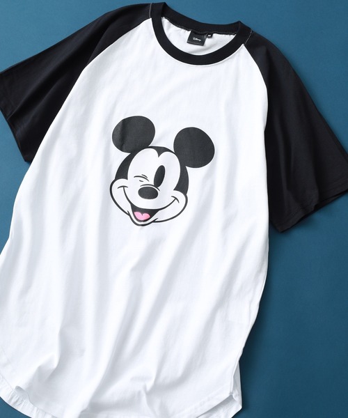 MICKEY MOUSE(ミッキーマウス)の「MICKEY MOUSE ミッキー ラグラン T 半袖(Tシャツ/カットソー・メンズ・ベージュ×ブラック/グレー系1/グレー系/ホワイト系その他/ホワイト系その他2/ホワイト系その他3/ホワイト系その他4/ベージュ系その他・L/XL/M)」の4枚目の写真