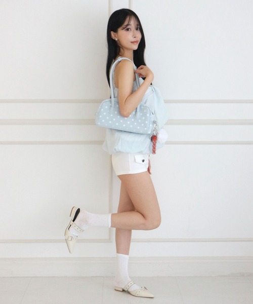 ALLuRing ChaRm(アリュリングチャーム)の「Big Ribbon Balloon Dot Peplum / ビッグリボンバルーンドットペプラム(キャミソール・レディース・ホワイト/ライトブルー・FREE)」の19枚目の写真