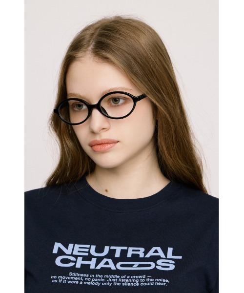 SLY(スライ)の「OVAL EYEWEAR オーバルアイウェア(メガネ・レディース・ブラウン/ブラック・FREE)」の2枚目の写真