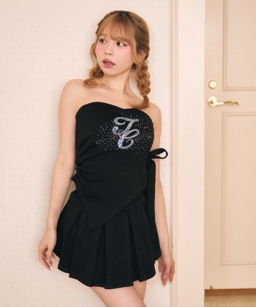 TITTY&CO.(ティティーアンドコー)の「ストーンロゴベアトップスウェットセットアップ(セットアップ・レディース・グレー/ブラック・FREE)」の9枚目の写真
