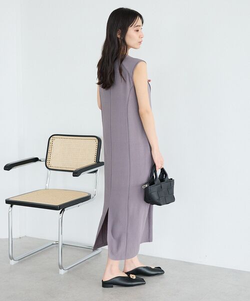 CRAFT STANDARD BOUTIQUE(クラフトスタンダードブティック)の「【接触冷感】ノースリーブワンピース(ワンピース・レディース・グレー/ダークブラウン・M/L)」の7枚目の写真