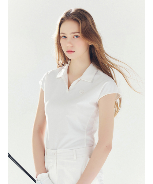 LORDLOAR(ロードロアル)の「キャップスリーブカラー半袖Tシャツ WHITE(Tシャツ/カットソー・レディース・その他・MEDIUM/SMALL/LARGE)」の4枚目の写真
