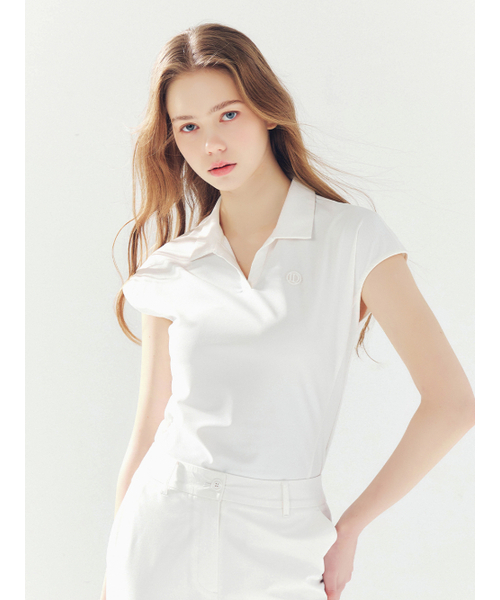 LORDLOAR(ロードロアル)の「キャップスリーブカラー半袖Tシャツ WHITE(Tシャツ/カットソー・レディース・その他・MEDIUM/SMALL/LARGE)」の5枚目の写真