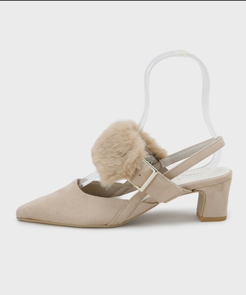 ESPERANZA(エスペランサ)の「【Fur Collection】ファー付き2WAYスリングバックミュールパンプス(パンプス・レディース・ブラック系/ベージュ系/ハウンドトゥース・LL/L/M/S)」の17枚目の写真
