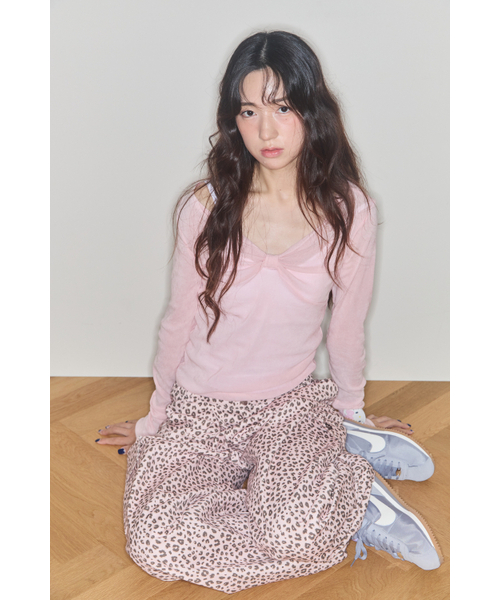 SHAKIRI(シャキリ)の「シェリーリボンベルベットトップ(ピンク)(Tシャツ/カットソー・レディース・その他・FREE)」の2枚目の写真