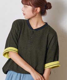 CIAOPANIC TYPY | 【UNISEX】ボーダー配色ヘンリーTee(Tシャツ/カットソー)