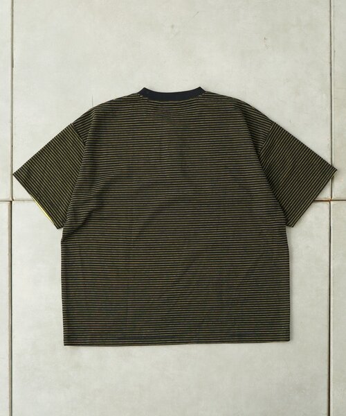 CIAOPANIC TYPY(チャオパニックティピー)の「【UNISEX】ボーダー配色ヘンリーTee(Tシャツ/カットソー・レディース・グレー/ネイビー/イエロー・MEDIUM/LARGE)」の14枚目の写真
