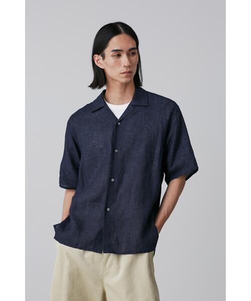 YLEVE(イレーヴ)の「YLEVE / LINEN POPLIN SHIRT(シャツ/ブラウス・メンズ・カーキ/ネイビー・3/4/5)」の1枚目の写真