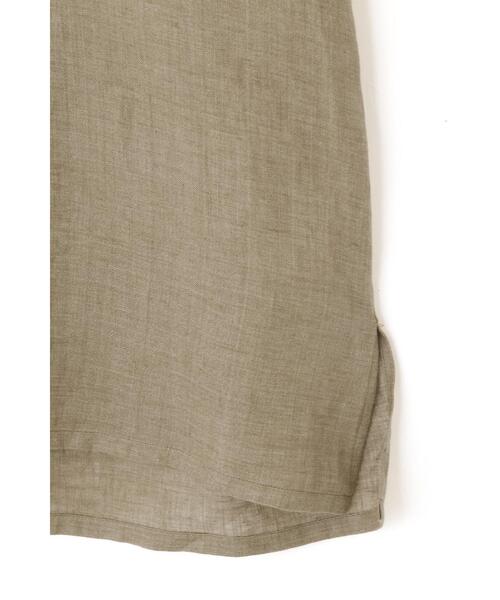 YLEVE(イレーヴ)の「YLEVE / LINEN POPLIN SHIRT(シャツ/ブラウス・メンズ・カーキ/ネイビー・3/4/5)」の8枚目の写真