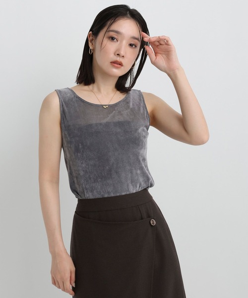 Andemiu(アンデミュウ)の「シアーベロアタンク/1043813(Tシャツ/カットソー・レディース・ブラウン/グレー/ブラック・FREE)」の17枚目の写真