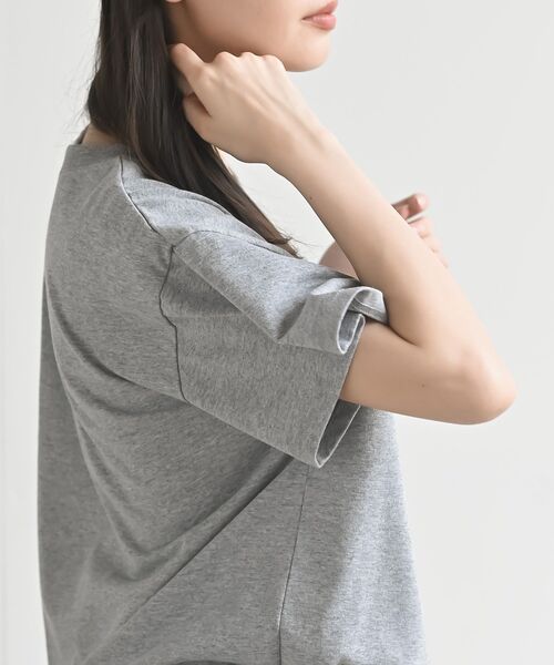 rps(アールピーエス)の「デニムリボンBIGT(Tシャツ/カットソー・レディース・杢グレー/ブラック・フリー)」の14枚目の写真