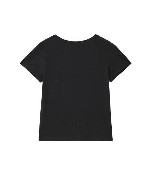 RENSE（レンセ）の「Lettering Hotfix Half Tee Black（Tシャツ/カットソー・レディース・その他・OS）」の4枚目の写真