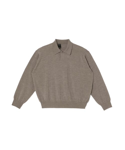 N.HOOLYWOOD COMPILE(N.ハリウッド コンパイル)の「KNIT POLO SHIRT(ニット/セーター・メンズ・ベージュ/ブラック/チャコール・36/38/40)」の1枚目の写真