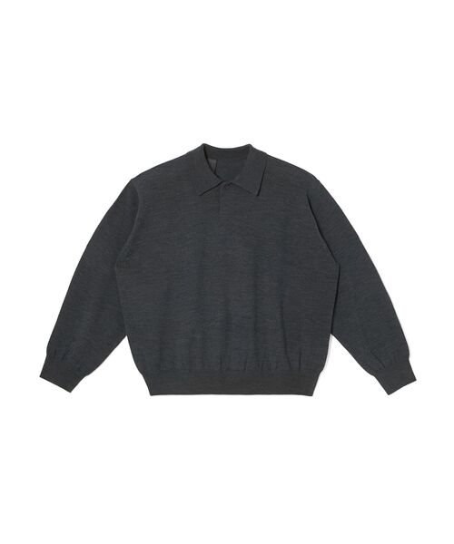 N.HOOLYWOOD COMPILE(N.ハリウッド コンパイル)の「KNIT POLO SHIRT(ニット/セーター・メンズ・ベージュ/ブラック/チャコール・36/38/40)」の3枚目の写真