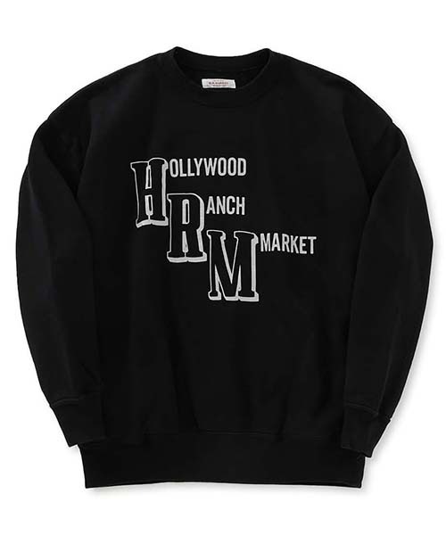 HOLLYWOOD RANCH MARKET（ハリウッドランチマーケット）の「HRM3ステップ プリント クルーネックスウェット（スウェット・メンズ・グレー/ブラック・S/XL/L/M）」の2枚目の写真