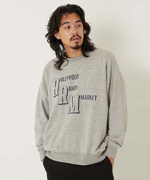 HOLLYWOOD RANCH MARKET（ハリウッドランチマーケット）の「HRM3ステップ プリント クルーネックスウェット（スウェット・メンズ・グレー/ブラック・S/XL/L/M）」の12枚目の写真