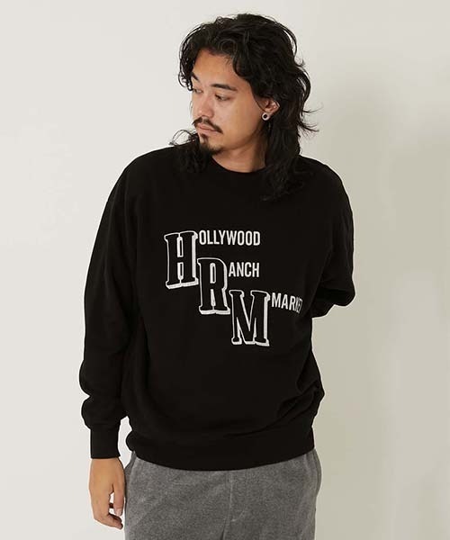 HOLLYWOOD RANCH MARKET（ハリウッドランチマーケット）の「HRM3ステップ プリント クルーネックスウェット（スウェット・メンズ・グレー/ブラック・S/XL/L/M）」の10枚目の写真