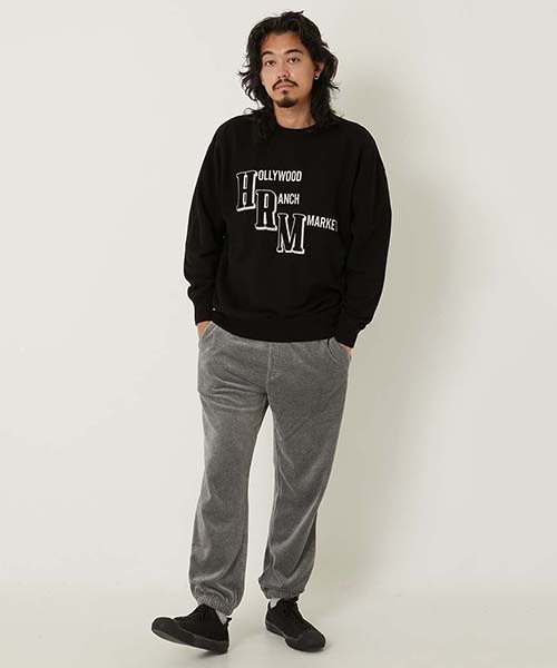 HOLLYWOOD RANCH MARKET（ハリウッドランチマーケット）の「HRM3ステップ プリント クルーネックスウェット（スウェット・メンズ・グレー/ブラック・S/XL/L/M）」の11枚目の写真
