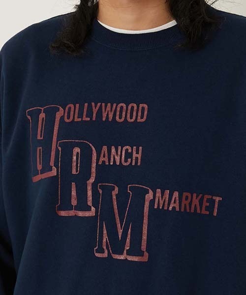 HOLLYWOOD RANCH MARKET（ハリウッドランチマーケット）の「HRM3ステップ プリント クルーネックスウェット（スウェット・メンズ・グレー/ブラック・S/XL/L/M）」の5枚目の写真