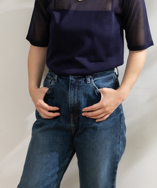 DRIP STUDIO(ドリップスタジオ)の「One-Day ハイライズストレートデニム(デニムパンツ・レディース・インディゴブルー・24/22)」の4枚目の写真