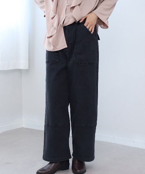 leswel(レスウェル)の「【M~5L】ベイカーデニムパンツ(その他パンツ・レディース・ブラック/ブルー・4L/M/LL/L/5L/3L)」の14枚目の写真