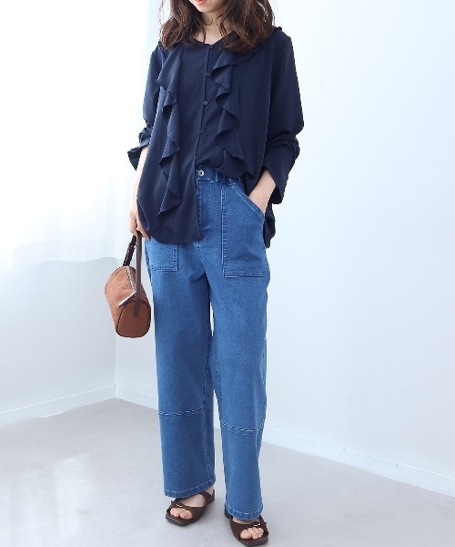 leswel(レスウェル)の「【M~5L】ベイカーデニムパンツ(その他パンツ・レディース・ブラック/ブルー・4L/M/LL/L/5L/3L)」の16枚目の写真