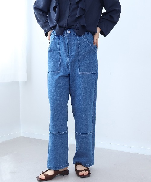 leswel(レスウェル)の「【M~5L】ベイカーデニムパンツ(その他パンツ・レディース・ブラック/ブルー・4L/M/LL/L/5L/3L)」の17枚目の写真