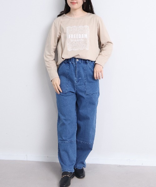 leswel(レスウェル)の「【M~5L】ベイカーデニムパンツ(その他パンツ・レディース・ブラック/ブルー・4L/M/LL/L/5L/3L)」の19枚目の写真