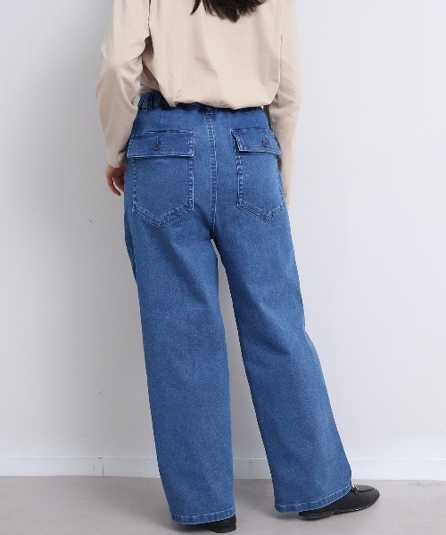 leswel(レスウェル)の「【M~5L】ベイカーデニムパンツ(その他パンツ・レディース・ブラック/ブルー・4L/M/LL/L/5L/3L)」の5枚目の写真