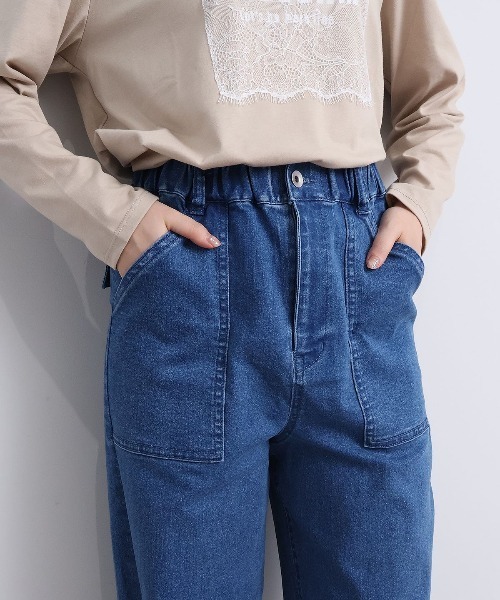 leswel(レスウェル)の「【M~5L】ベイカーデニムパンツ(その他パンツ・レディース・ブラック/ブルー・4L/M/LL/L/5L/3L)」の6枚目の写真