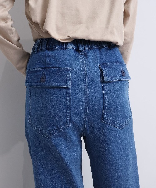 leswel(レスウェル)の「【M~5L】ベイカーデニムパンツ(その他パンツ・レディース・ブラック/ブルー・4L/M/LL/L/5L/3L)」の7枚目の写真