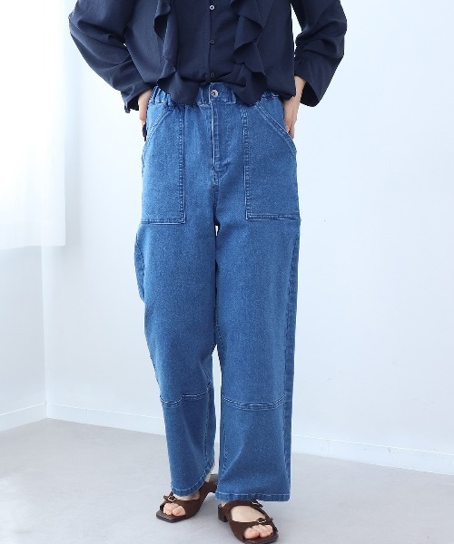 leswel(レスウェル)の「【M~5L】ベイカーデニムパンツ(その他パンツ・レディース・ブラック/ブルー・4L/M/LL/L/5L/3L)」の9枚目の写真