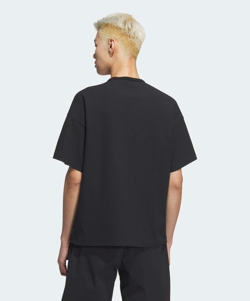 adidas(アディダス)の「ルーズフィット ワッフルファブリック 半袖Tシャツ / アディダス adidas(Tシャツ/カットソー・メンズ・ブラック・SMALL/X-LARGE/LARGE/MEDIUM/X-SMALL/XX-LARGE/3XL)」の2枚目の写真