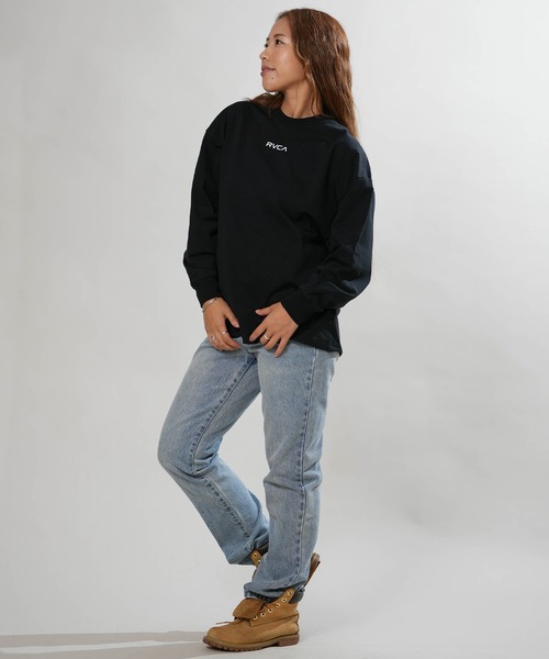 RVCA（ルーカ）の「RVCA/ルーカ バックプリント ロンT BG044050（Tシャツ/カットソー・レディース・ホワイト/ブラック/チャコールグレー/ライトブルー・S/M）」の9枚目の写真