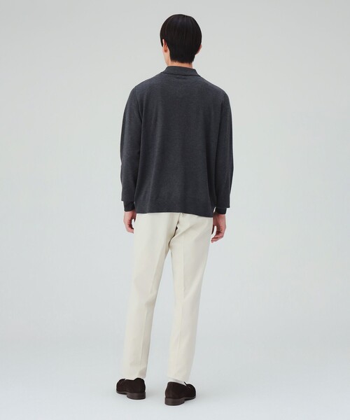 BEAMS HEART(ビームスハート)の「ロングスリーブ ニットポロ(ニット/セーター・メンズ・ブラック/チャコールグレー・LARGE/SMALL/X-LARGE/MEDIUM)」の4枚目の写真