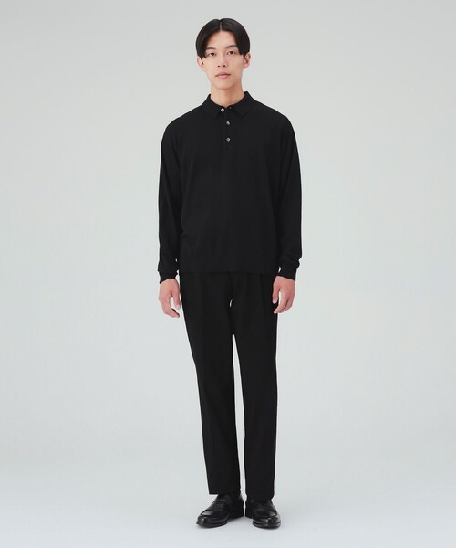 BEAMS HEART(ビームスハート)の「ロングスリーブ ニットポロ(ニット/セーター・メンズ・ブラック/チャコールグレー・LARGE/SMALL/X-LARGE/MEDIUM)」の6枚目の写真