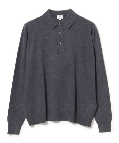 BEAMS HEART(ビームスハート)の「ロングスリーブ ニットポロ(ニット/セーター・メンズ・ブラック/チャコールグレー・LARGE/SMALL/X-LARGE/MEDIUM)」の9枚目の写真