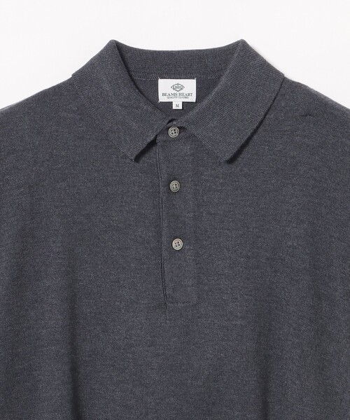 BEAMS HEART(ビームスハート)の「ロングスリーブ ニットポロ(ニット/セーター・メンズ・ブラック/チャコールグレー・LARGE/SMALL/X-LARGE/MEDIUM)」の10枚目の写真