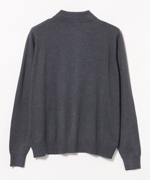 BEAMS HEART(ビームスハート)の「ロングスリーブ ニットポロ(ニット/セーター・メンズ・ブラック/チャコールグレー・LARGE/SMALL/X-LARGE/MEDIUM)」の12枚目の写真