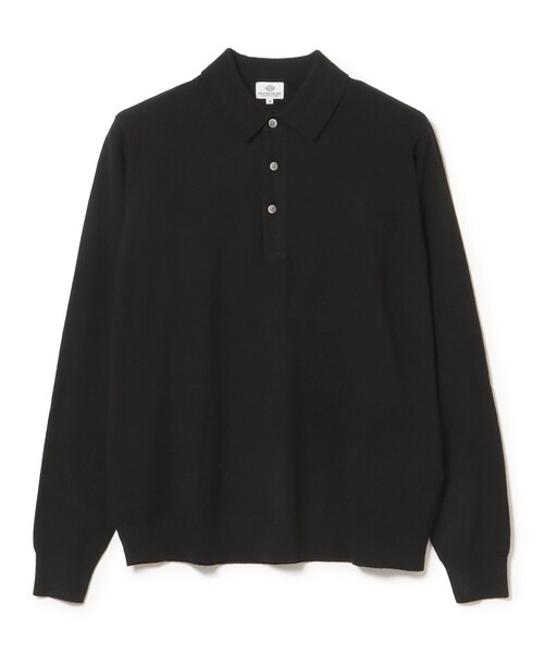 BEAMS HEART(ビームスハート)の「ロングスリーブ ニットポロ(ニット/セーター・メンズ・ブラック/チャコールグレー・LARGE/SMALL/X-LARGE/MEDIUM)」の15枚目の写真