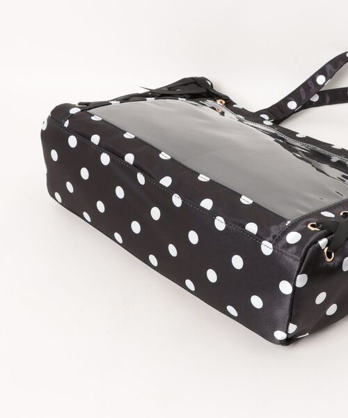 WEGO(ウィゴー)の「WEGO/ポルカドットレースアップ痛バッグS(トートバッグ・レディース・シルバー/ホワイト/ライトピンク/ブラック/サックスブルー/レッド/グリーン系その他/ブラウン・FREE)」の10枚目の写真