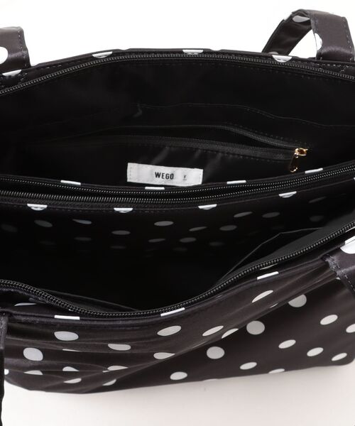 WEGO(ウィゴー)の「WEGO/ポルカドットレースアップ痛バッグS(トートバッグ・レディース・シルバー/ホワイト/ライトピンク/ブラック/サックスブルー/レッド/グリーン系その他/ブラウン・FREE)」の11枚目の写真