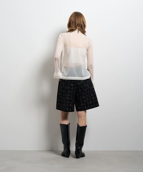 LANVIN en Bleu(ランバンオンブルー)の「シアートリコットフリルカフスカットソー(Tシャツ/カットソー・レディース・グリーン/オフホワイト・38)」の5枚目の写真